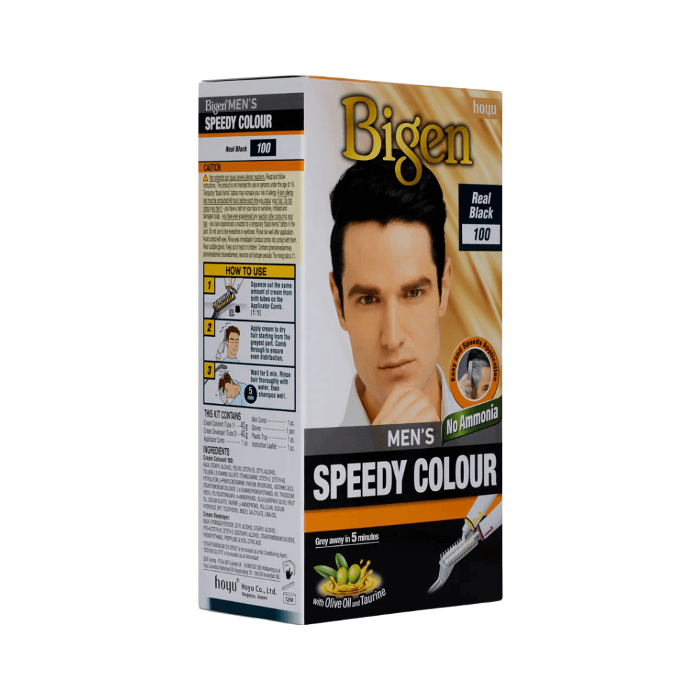 Bigen Men’s Speedy Colour - 100 - Negro Intenso - Inzi Cosmeticos