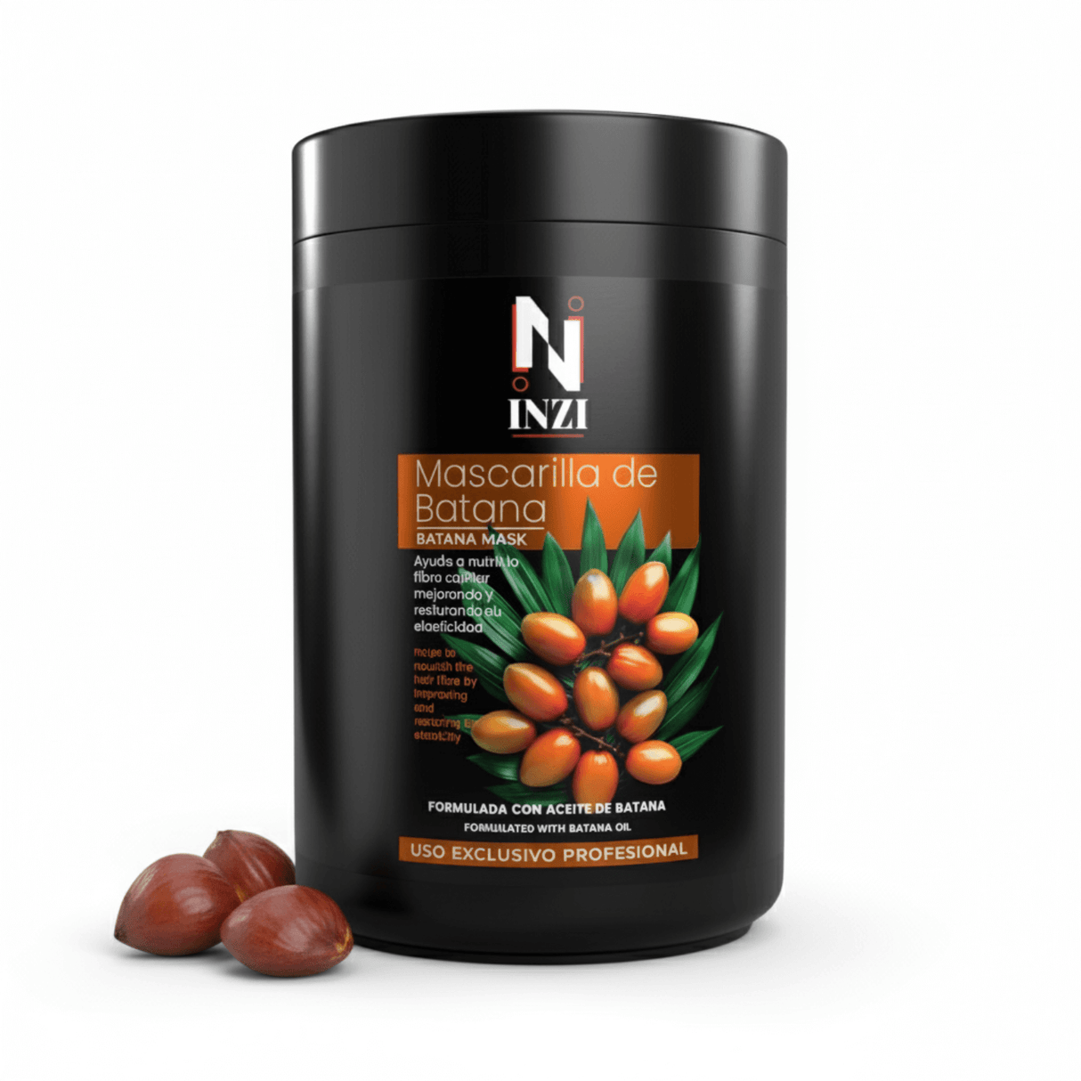 INZI Mascarilla Capilar con Aceite de Batana 1000 ml – Nutrición intensa, hidratación profunda y reparación para cabello seco, dañado o quebradizo | Suavidad y brillo natural
