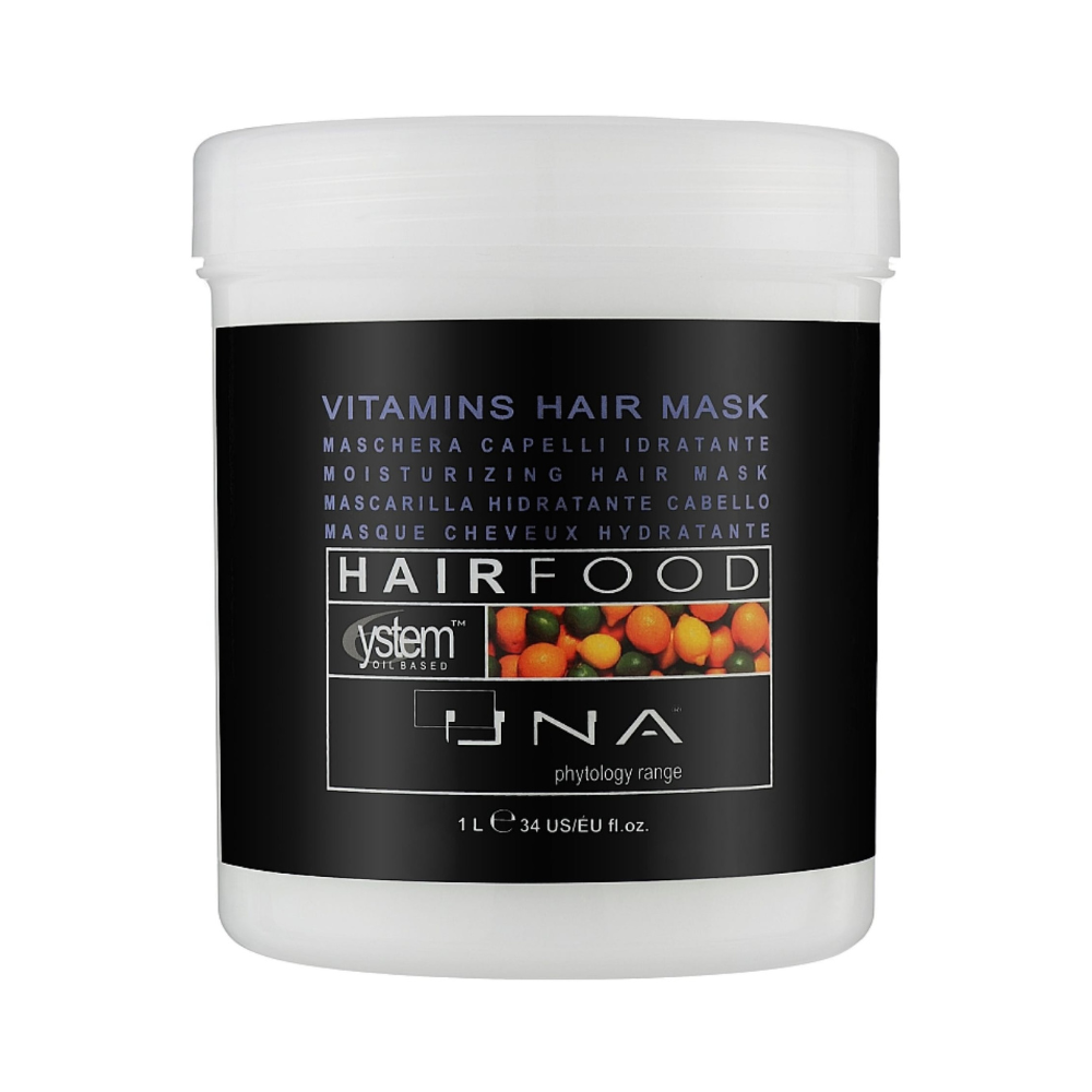 Rolland UNA - Vitamins Hair Food Treatment Mask - 1000 Ml - Inzi Cosmeticos
