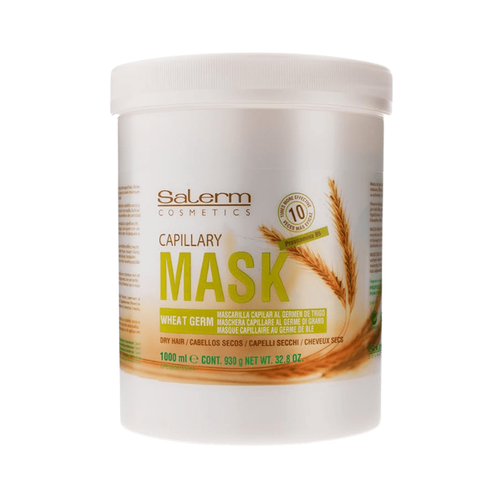 Salerm - Wheat Germ Hair Mask - Mascarilla Germen Trigo - 1000 Ml - Inzi Cosmeticos