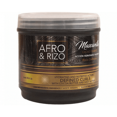 Afro & Rizo - Mascarilla Para Cabello Rizado - 473 Ml - Inzi Cosmeticos