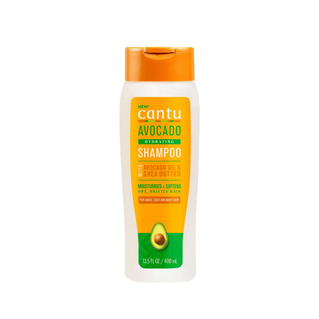 Cantu -Avocado Hydrating Champú - Hydrating Avocado Moisturizing Shampoo - Para Cabello Rizado, Afro Y Ondulado - 400ml - Inzi Cosmeticos