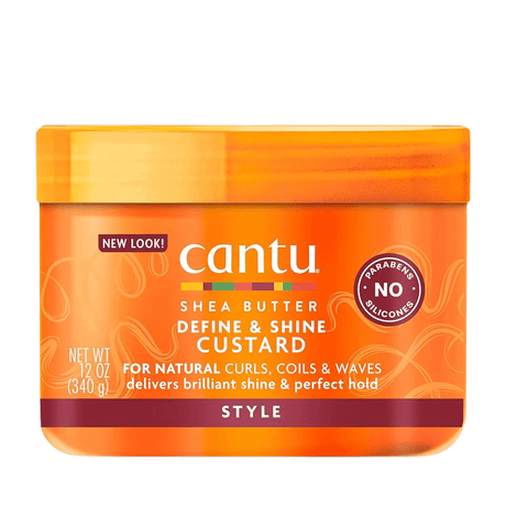 Cantu - Shea Butter - Natural Hair Define and Shine Custard Gel - Fijador De Rizos - 340 G - Inzi Cosmeticos