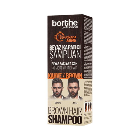 Champú Color Marrón Borthe - Cubridor De Canas - 300 Ml - Inzi Cosmeticos