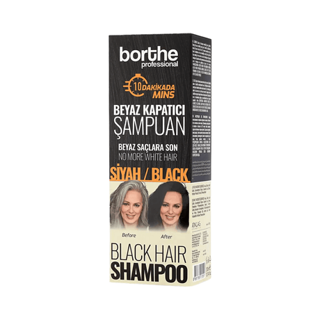 Champú Color Negro Borthe - Cubridor De Canas - 300 Ml - Inzi Cosmeticos