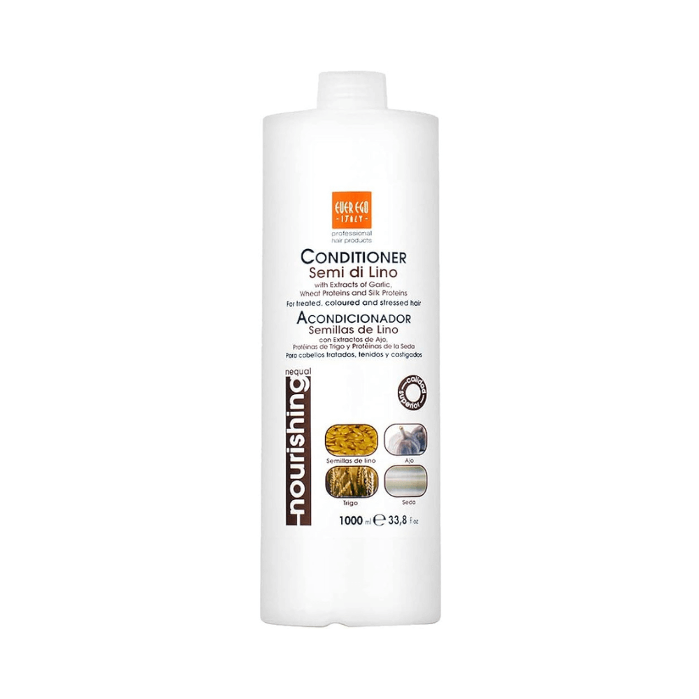 Ever Ego - Nourishing Semillas De Lino Acondicionador - Hidratantes Y Nutritivos - 1000 Ml - Inzi Cosmeticos