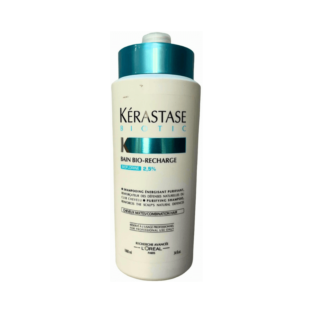 Kérastase - Biotic Bain Bio Recharge - Champú Para Cabello Mixto - 1000 Ml - Inzi Cosmeticos
