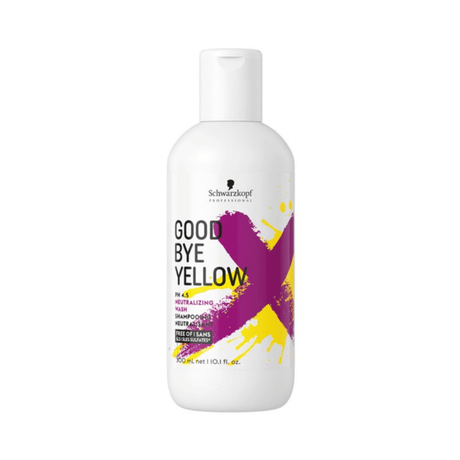 Schwarzkopf Professional Goodbye Yellow – Champú Neutralizante Sin Sulfatos 300 ml - Inzi Cosmeticos