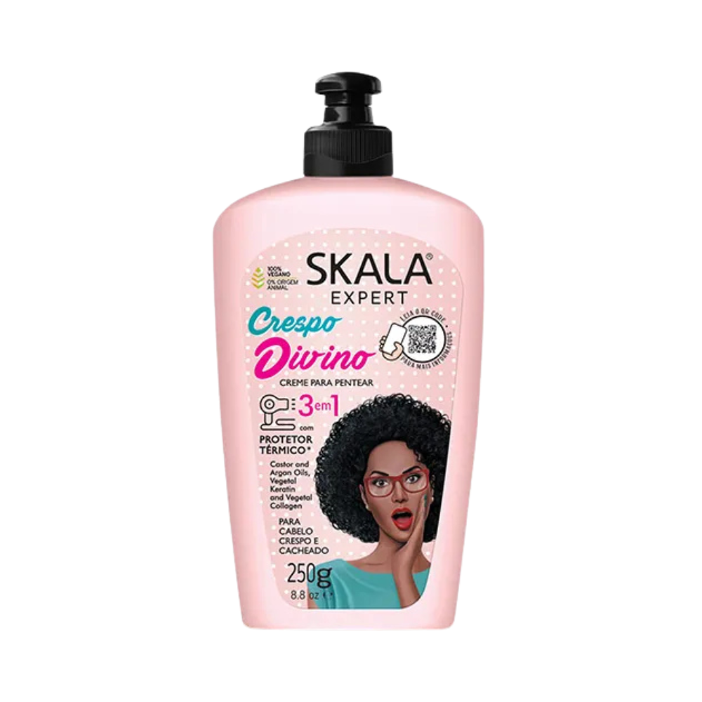 Skala - Crespo Divino Creme Para Pentear 3 en 1 - 250g - Inzi Cosmeticos